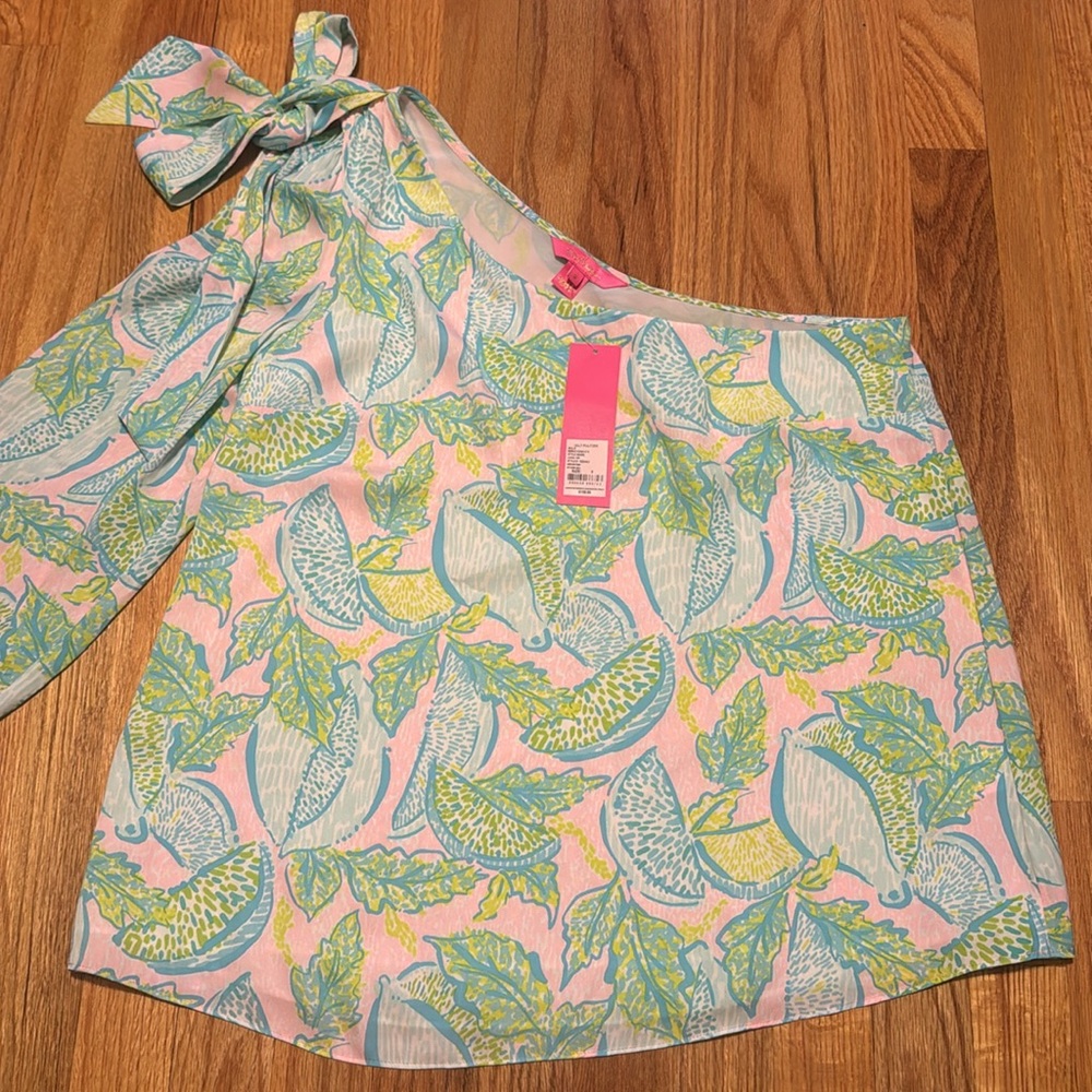 Lily Pulitzer One Shoulder Top - Picture 3 of 8